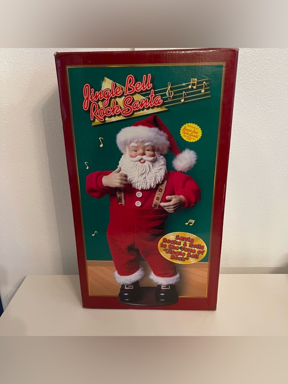 VTG Santa Claus Jingle Bell Rock 16" Singing Dancing 1998 Box Works 1st Edition - Picture 13 of 13